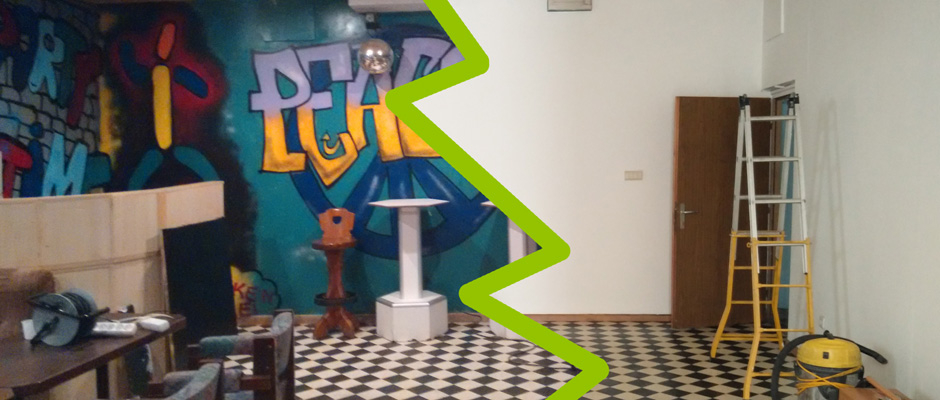 Umgestaltung des Partyraumes